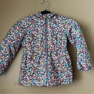 Carters Girl Winter Fleece Lined Down Alternative Thermo Rain Coat Sz M-5/6